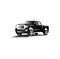 Isolated monochrome engraving style pickup trucks logo, cars logotype, black color automotive vehicle vector