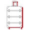 Isolated monochrome travel suitcase icon Vector