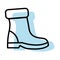 Isolated monochrome winter shoe icon Vector