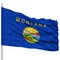 Isolated Montana Flag on Flagpole, USA state