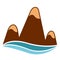 Isolated mountain icon