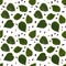 Isolated mulberry leaf seamless pattern in white background