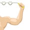 Isolated muscle icon. Fitness concept