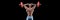 Isolated muscular man on a black background. Bodybuilding and fitness concept. Panorama