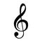 Isolated musical note