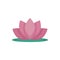 Isolated natural lotus flower vector design