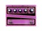 Isolated neon pink vintage phaser flanger stompbox electric guitar effect with takeoff switch for studio and stage