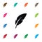 Isolated Nib Icon. Plume Vector Element Can Be Used For Nib, Feather, Pen Design Concept.