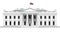 Isolated North View of the White House â€“ â€“ 3D Illustration