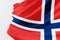 Isolated Norway Flag waving 3d Realistic fabric