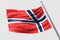 Isolated Norway Flag waving 3d Realistic fabric