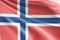 Isolated Norway Flag waving, 3D Realistic Norway Flag Rendered