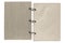 Isolated notebook with pages beige gray color