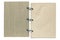 Isolated notebook with pages dirty beige color