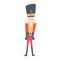 Isolated nutcracker soldiers cartoon Christmas character Vector