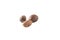 Isolated nutmeg. Isolated walnut. Several nuts on a white background. Several nutmegs on a white background.