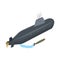 Isolated object of boat and navy icon. Set of boat and deep stock symbol for web.