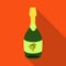 Isolated object of bottle and champaign logo. Collection of bottle and celebration stock symbol for web.