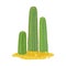 Isolated object of cactus and flora icon. Web element of cactus and garden stock vector illustration.