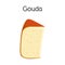 Isolated object of cheese and gouda icon. Graphic of cheese and slice stock symbol for web.