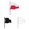 Isolated object of flag and polish logo. Collection of flag and international vector icon for stock.