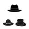 Isolated object of hat and cap logo. Set of hat and model vector icon for stock.