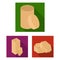 Isolated object of and logo. Collection of and cardboard vector icon for stock.
