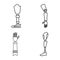 Isolated object of prosthetic and artificial symbol. Collection of prosthetic and mechanical vector icon for stock.