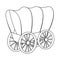 Isolated object of stagecoach and wagon symbol. Set of stagecoach and ride vector icon for stock.