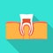 Isolated object of tooth and gingiva logo. Web element of tooth and clean vector icon for stock.