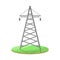 Isolated object of tower and transmission logo. Set of tower and voltage stock symbol for web.