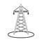 Isolated object of tower and transmission sign. Collection of tower and voltage stock symbol for web.