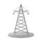 Isolated object of tower and transmission symbol. Set of tower and voltage vector icon for stock.