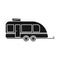 Isolated object of trailer and camper sign. Web element of trailer and vintage stock symbol for web.