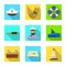 Isolated object of travel and attributes icon. Set of travel and seafaring stock symbol for web.