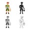 Isolated object of zookeeper and man icon. Collection of zookeeper and keeper  vector icon for stock.