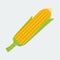 Isolated Oblique Thanksgiving Corn Vector Illustration