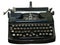 Isolated obsolete vintage typewriter