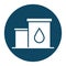 Isolated oil storage block and flat style icon vector design