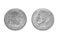 Isolated one silver peseta coin of 1900