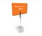 Isolated orange card in a stand