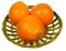 Isolated orange and minneola fruits in a basket