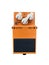 Isolated orange modifier classic overdrive stompbox electric guitar effect for studio and stage performed on white background