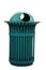 Isolated Outdoor bin in green color