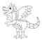 Isolated outline dragon alebrije icon Vector