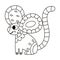 Isolated outline mouse alebrije icon Vector