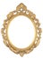 Isolated oval bronze frame