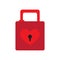 Isolated padlock image