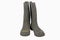 Isolated Pair of Dirty Wellington Boots on White