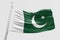 Isolated Pakistani Flag waving 3d Realistic fabric